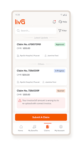 Liva Insurance screenshot